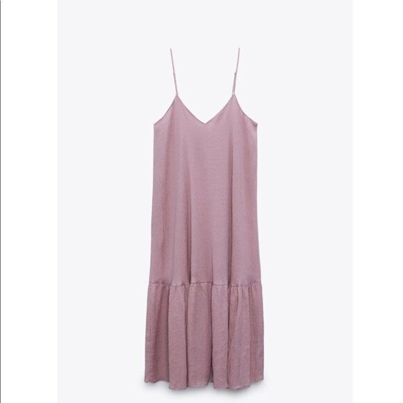 NWT ZARA TEXTURED MIDI DRESS - Picture 3 of 5